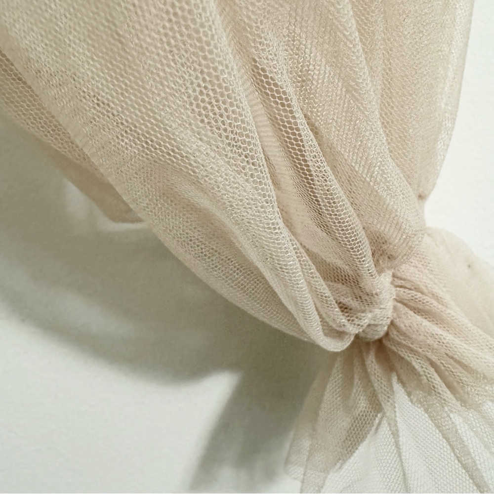 Mable Smocked Tulle Tube Cropped Top Neutral Size Small - Picture 4 of 11